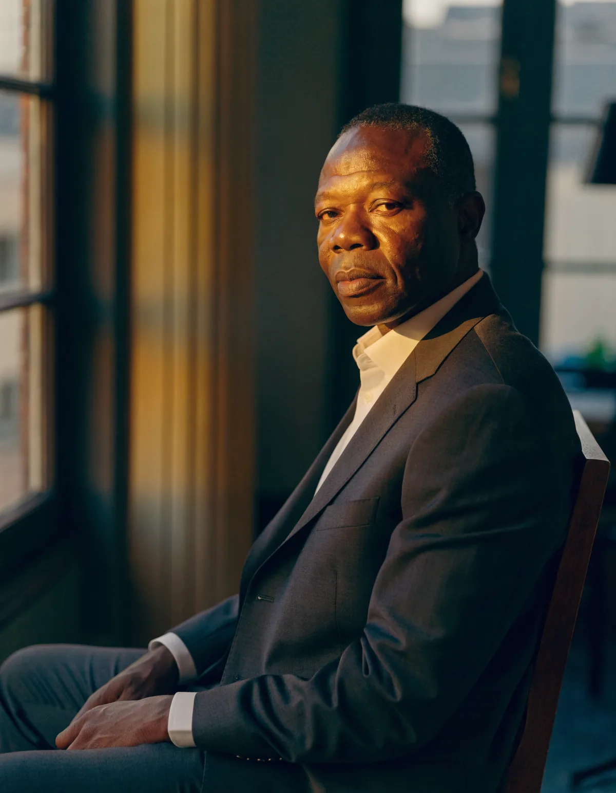 An ICB private banking client in his office in the late afternoon.